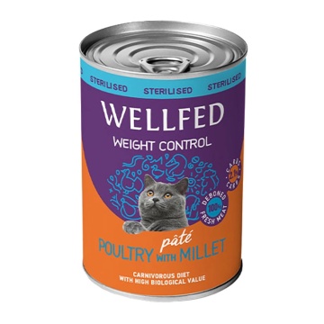 Wellfed Sterilised Weight Control Πουλερικά & Κεχρί σε Πατέ 400gr