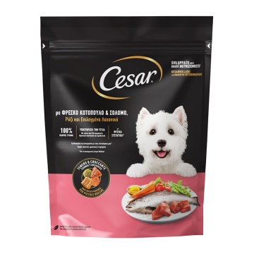 Cesar Adult Dog Κοτόπουλο, Σολομός & Λαχανικά 800gr