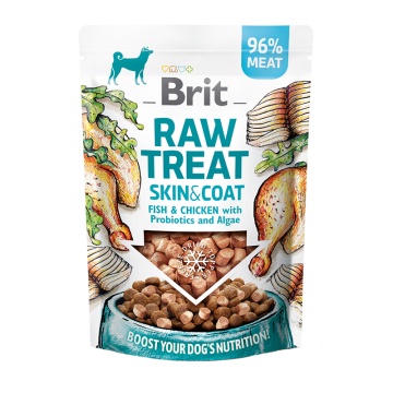 BRIT DOG RAW TREAT SKIN & COAT FISH & CHICKEN 40GR