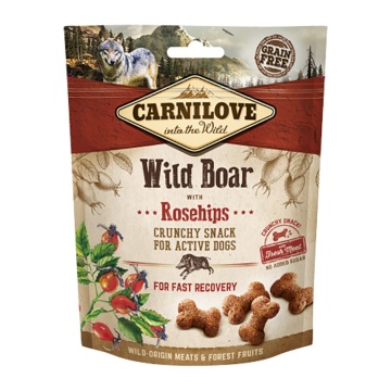 CARNILOVE SNACK FRESH & CRUNCHY WILD BOAR WITH ROSEHIPS 200GR