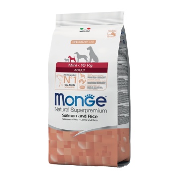 MONGE DOG ADULT MINI SALMON & RICE 2.5KG