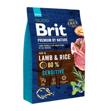 BRIT PREMIUM BY NATURE SENSITIVE LAMB & RICE 3KG