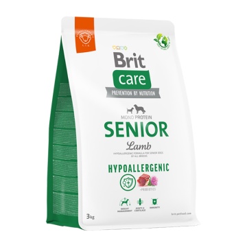 BRIT CARE HYPOALLERGENIC DOG SENIOR LAMB & RICE 3KG