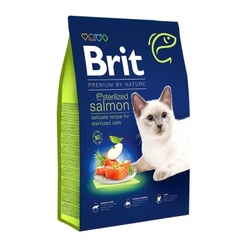BRIT PREMIUM BY NATURE CAT STERILISED SALMON 8KG