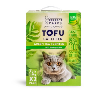 PERFECT CARE CAT LITTER TOFU GREEN TEA 2X7L