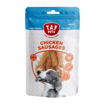 TAF PETS FRESH TREATS CHICKEN SAUSAGES ΛΟΥΚΑΝΙΚΑ ΜΕ ΚΟΤΟΠΟΥΛΟ 75GR