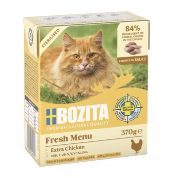 BOZITA TETRAPACK STERILISED EXTRA ΚΟΤΟΠΟΥΛΟ ΣΕ ΣΑΛΤΣΑ 6X370GR