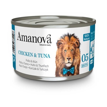 AMANOVA CAT CHICKEN & TUNA BROTH 70GR