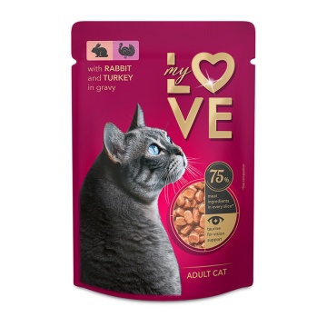 MY LOVE CAT ADULT RABBIT & TURKEY 85GR