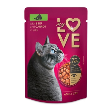 MY LOVE CAT ADULT BEEF & CARROT 85GR