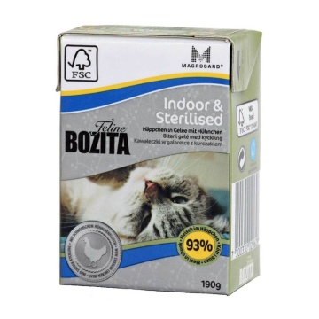 BOZITA FELINE INDOOR & STERILISED 190GR