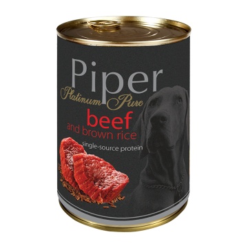 PIPER PLATINUM PURE ADULT ΒΟΔΙΝΟ & ΚΑΣΤΑΝΟ ΡΥΖΙ 400GR
