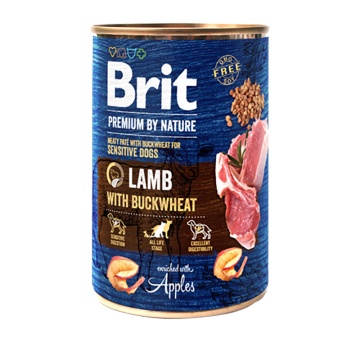 BRIT PREMIUM BY NATURE DOG CANS LAMB WITH BUCKWHEAT 400GR
