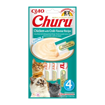 Inaba Churu Λιχουδιές Γάτας με Κοτόπουλο & Καβούρι 56gr