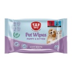 TAF PETS ΥΓΡΑ ΜΑΝΤΗΛΑΚΙΑ ΚΑΘΑΡΙΣΜΟΥ PUPPY & KITTEN SOFT WHITE 40TEM