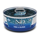 N&D OCEAN GRAIN FREE TUNA & SALMON 70GR
