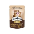 CLUB 4 PAWS SELECTION ADULT SLICES CHICKEN & VEAL GRAVY 80GR