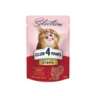CLUB 4 PAWS SELECTION ADULT STRIPS TURKEY CREAM 85GR