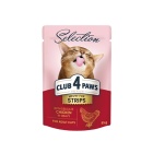 CLUB 4 PAWS SELECTION ADULT STRIPS CHICKEN GRAVY 85GR