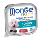 MONGE DOG PATE & CHUNKIES WITH TUNA 100GR
