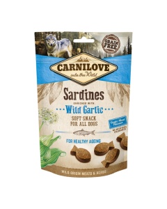 CARNILOVE SNACK SOFT SARDINES & GARLIC 200GR