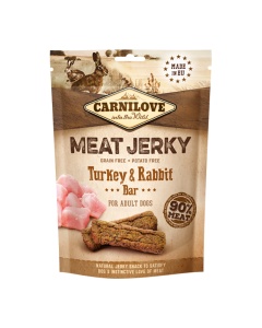 CARNILOVE SNACK JERKY TURKEY & RABBIT BAR 100GR