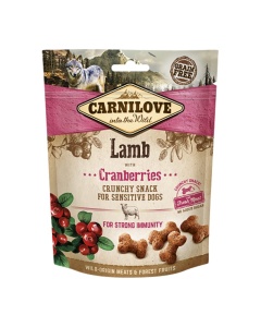 CARNILOVE SNACK FRESH & CRUNCHY LAMB WITH CRANBERRIES 200GR
