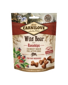 CARNILOVE SNACK FRESH & CRUNCHY WILD BOAR WITH ROSEHIPS 200GR